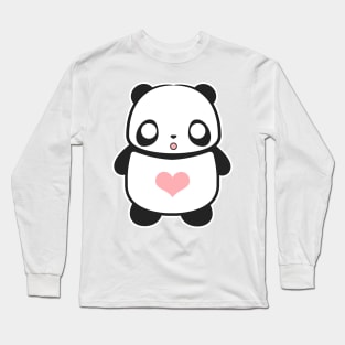 'Very Kawaii Panda Cartoon' Cute Panda Gift Long Sleeve T-Shirt